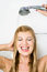 Free Pretty Woman Taking A Shower Royalty Free Stock Image - 8980106