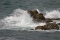 Free Waves Hitting Rocks Royalty Free Stock Photos - 909278