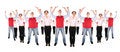 Free Young Woman Hands Up Royalty Free Stock Photos - 9004128