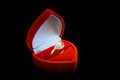 Free Pearl Ring In Fancy Box Royalty Free Stock Photography - 9005787
