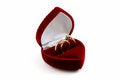 Free Wedding Rings In Fancy Box (on White) Stock Image - 9005811