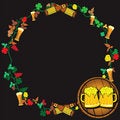 Free Beer Wreath Stock Images - 9019284