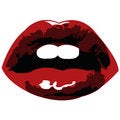 Free Illustrated Hot Red Lips Stock Photo - 9019320