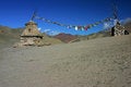Free Flags In The Wind Of The Pass Royalty Free Stock Image - 9023336