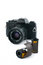 Free Analogue Camera With Film Rolls Royalty Free Stock Photography - 9045177
