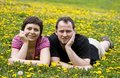 Free Couple Laying In A Meadow Royalty Free Stock Photos - 9064948