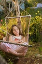 Free Girl In Hammock Dream Stock Photography - 9068202