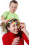 Free Mother And Son Playing Royalty Free Stock Photos - 9064158