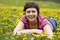 Free Young Woman Lying In A Meadow Stock Images - 9065274