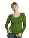 Free Beautiful Girl In Green Stock Image - 9071461