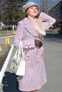 Free Stylish Young Woman In Coat And Lady S Hat. Stock Images - 9072824