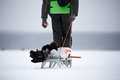 Free Man With The Sledge. Royalty Free Stock Photography - 9080697