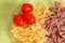 Free Butterfly Raw Pasta And Tomato Stock Photos - 9217243