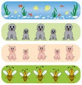 Free Set Universal Animals Backgrounds. Stock Photography - 9260362