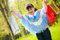 Free Little Girl With Shopping Bags Stock Photography - 9262802