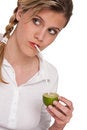 Free Healthy Lifestyle Series - Woman Holding Lime Royalty Free Stock Photo - 9272155