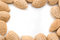 Free Almond Frame. Royalty Free Stock Images - 9302849