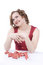 Free Young Woman With Hair-curlers. Royalty Free Stock Photo - 9318275