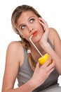 Free Healthy Lifestyle Series - Woman Holding Lemon Royalty Free Stock Photos - 9337058