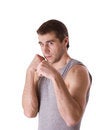 Free Agile Sportsman Kickboxer Stock Image - 9361521