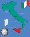 Free Italia Map. Royalty Free Stock Image - 9370986