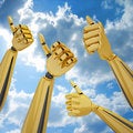 Free Hands With Thumb Up Royalty Free Stock Images - 9374109
