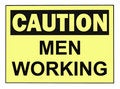 Free Caution Men Working Sign Stock Photo - 9386710