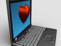 Free Heart On Laptop Stock Images - 9388244