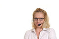Free Woman With Headset Royalty Free Stock Photo - 9389575