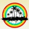 Free Grunge Palm Trees Stock Photography - 9386382