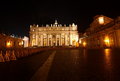 Free St. Peter´s Basilica At Night Royalty Free Stock Photos - 9394548