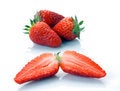 Free The Whole Strawberry And Half Royalty Free Stock Images - 9407669