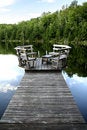Free Wooden Dock At The Lake Stock Image - 9407761