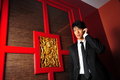 Free Smart Asian Man In Temple Stock Images - 9409164