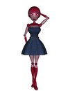 Free Sexy Female Robot 3D Render Royalty Free Stock Photography - 9412407