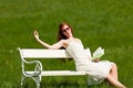 Free Woman Relax In Meadow In Summer Sun Stock Photography - 9473162