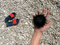Free Stone Beach, Slip-on Shoes Hand And Sea Urchin Royalty Free Stock Photos - 9481628