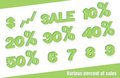 Free Various Percent Of Sales Royalty Free Stock Photos - 9582478