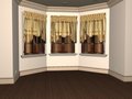 Free 3D Render Of Empty Breakfast Nook Stock Photography - 9620752