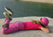 Free Gilr In Pink Cap And Sea Stock Photography - 9695212