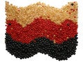 Free Currant, Different Colors, Placed In A For Of The Flag Stock Image - 977861