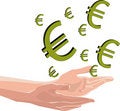 Free Falling Money Royalty Free Stock Photo - 9730075