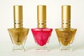 Free Three Bottles With Nail Varnish Royalty Free Stock Image - 9738096