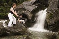 Free Two Man Training At Waterfalls Royalty Free Stock Photography - 983907