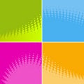 Free Set Of Four Color Halftoneversions Stock Photography - 9803852