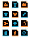 Free Black Icon Set 2 Stock Image - 9809941
