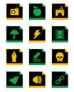Free Black Icon Set 3 Royalty Free Stock Photos - 9809948
