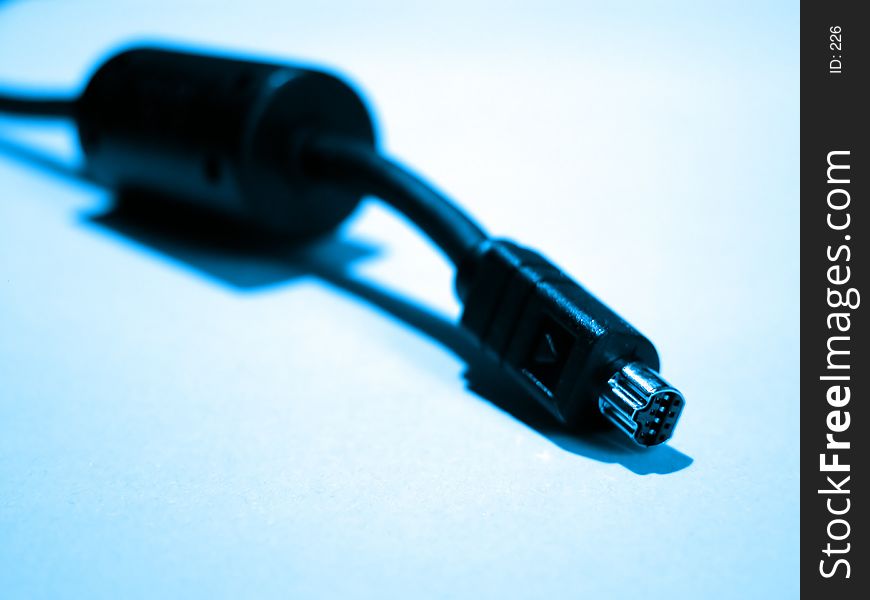 Close shot of an USB cable