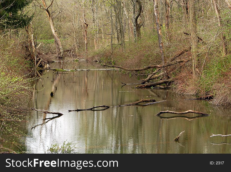 Ohio Erie Canal in Early Spring. Ohio Erie Canal in Early Spring