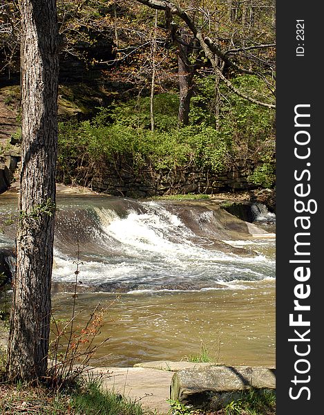 Waterfall in the Cleveland Metroparks System. Waterfall in the Cleveland Metroparks System